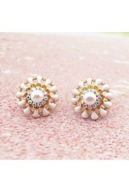 Elegant Alloy Gold Rhinestone Women's Earrings(More Colors)