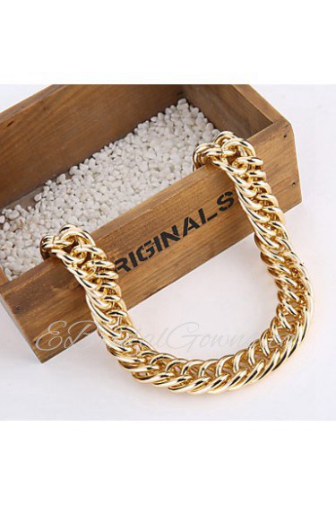 New Vintage Fashion Golden Chunky Double Strand Gold Chain Necklace