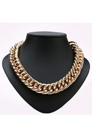 New Vintage Fashion Golden Chunky Double Strand Gold Chain Necklace