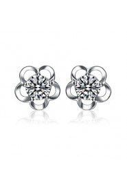 925 Sterling Silver Earring Sterling Silver Stud Earrings Six Claw Girls Harley Cute Fashion Earring