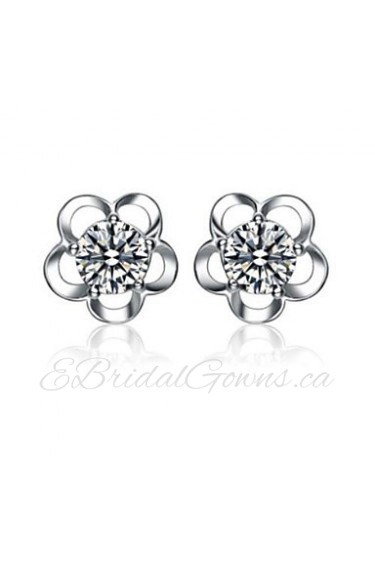 925 Sterling Silver Earring Sterling Silver Stud Earrings Six Claw Girls Harley Cute Fashion Earring