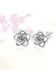 925 Sterling Silver Earring Sterling Silver Stud Earrings Six Claw Girls Harley Cute Fashion Earring