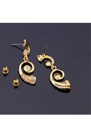 New Luxury Women's Drop Dangle Earrings Set 18K Gold Plated Austrian Rhinestone Jewelry Gift for Women