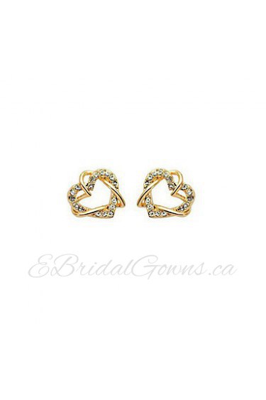 Hoop Earrings Women's Alloy Earring Cubic Zirconia