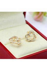 Hoop Earrings Women's Alloy Earring Cubic Zirconia