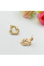 Hoop Earrings Women's Alloy Earring Cubic Zirconia