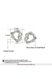 Hoop Earrings Women's Alloy Earring Cubic Zirconia