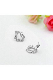 Hoop Earrings Women's Alloy Earring Cubic Zirconia