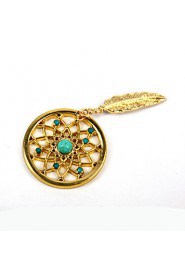 Fashion Summer Gift 33mm Alloy Mi Moneda Gold Dream Catcher Coin for 35mm Coin Necklace Holder Pendant