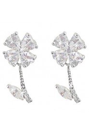 Fashion Platinum Plated Cubic Zirconia Earrings