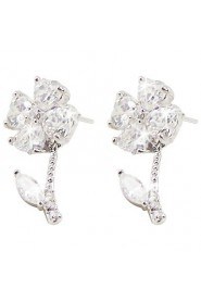 Fashion Platinum Plated Cubic Zirconia Earrings