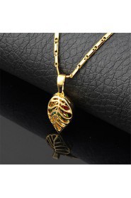 Cute Women's Charm Pendant Necklace 18K Real Gold Plated Austrian Rhinestone Exquisite Jewelry Gift for Women