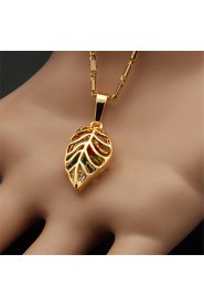 Cute Women's Charm Pendant Necklace 18K Real Gold Plated Austrian Rhinestone Exquisite Jewelry Gift for Women