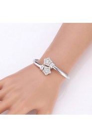 Instyle 18K Real Gold Platinum Plated Rhinestone Crystal Bangle Bracelet High Qaulity