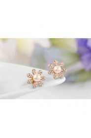 Stud Earrings Women's Alloy Earring Imitation Pearl