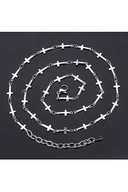 New Cool Women's 316L Titanium Steel Jesus Crosses Link Chain Necklace High Quality Jewelry Gift for Women