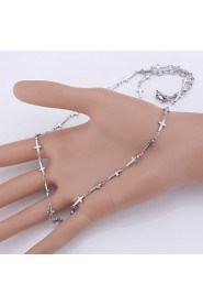 New Cool Women's 316L Titanium Steel Jesus Crosses Link Chain Necklace High Quality Jewelry Gift for Women