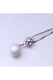 Xu Women's Pearl / Gold-Plated Diamonds Anniversary / Wedding / Engagement / Birthday / Gift / Party Necklace