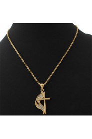 New Hot Sale Jesus Cro Pendant Charm Necklace 18K Real Gold Platinum Plated Rhinestone Crystal Jewelry Gift for Women