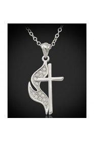 New Hot Sale Jesus Cro Pendant Charm Necklace 18K Real Gold Platinum Plated Rhinestone Crystal Jewelry Gift for Women