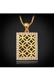 New Vintage Luxury Women's Charm Pendant Necklace 18K Gold Plated Austrian Rhinestone Crystal Gift for Women