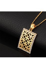 New Vintage Luxury Women's Charm Pendant Necklace 18K Gold Plated Austrian Rhinestone Crystal Gift for Women