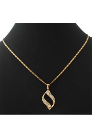 New Luxury Women's Pendant Necklace 18K Gold Platinum Plated Austrian Rhinestone Jewelry Gift for Women