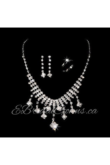 Jewelry Set Women's Anniversary / Wedding / Engagement / Birthday / Gift / Party / Special Occasion Jewelry Sets AlloyRhinestone / Cubic