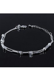 Women's Fashion Platinum Plated Pentagram Anklets