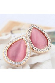 Women's Alloy Stud Earrings With Opal/Rhinestone(More Color)