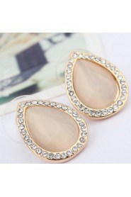 Women's Alloy Stud Earrings With Opal/Rhinestone(More Color)