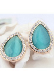 Women's Alloy Stud Earrings With Opal/Rhinestone(More Color)