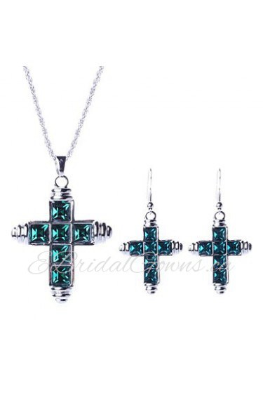 Jewelry Set Women's Party Jewelry Sets Alloy Rhinestone Earrings / Necklaces Silver