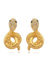 New Luxury Women's Drop Dangle Heart Earrings 18K Gold Plated Austrian Rhinestone Crystal Jewelry Gift for Women