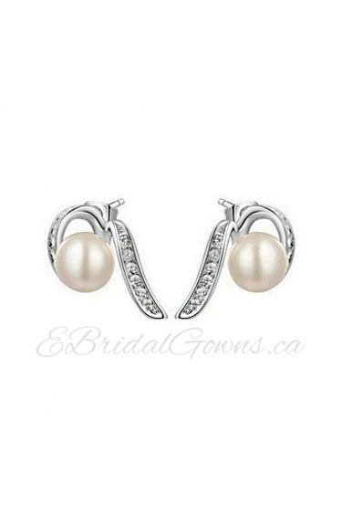 Stud Earrings Women's Imitation Pearl Earring Imitation Pearl