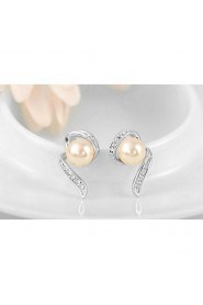 Stud Earrings Women's Imitation Pearl Earring Imitation Pearl