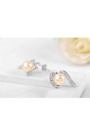 Stud Earrings Women's Imitation Pearl Earring Imitation Pearl