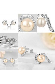 Stud Earrings Women's Imitation Pearl Earring Imitation Pearl