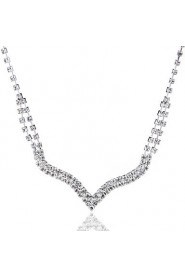 Ladies'/Women's Alloy Wedding/Party Jewelry Set With Rhinestone