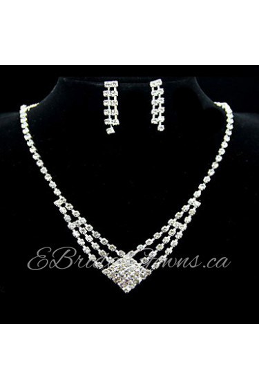 Jewelry Set Women's Anniversary / Wedding / Engagement / Birthday / Gift / Party / Special Occasion Jewelry Sets Alloy Rhinestone