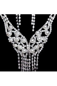 Jewelry Set Women's Wedding / Party / Daily Jewelry Sets Alloy Necklaces / Earrings Silver