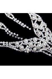 Jewelry Set Women's Wedding / Party / Daily Jewelry Sets Alloy Necklaces / Earrings Silver