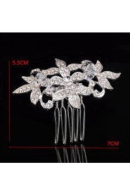 Palace Hairpins Peral Comb for Women Rhinestone Crystals Wedding Hair Accessories Party Wedding Bridal Jewelry