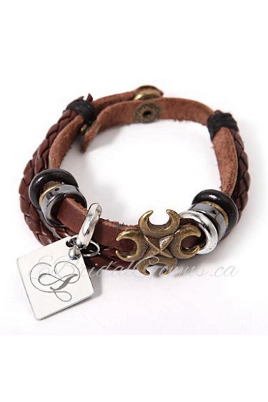 Men's/Unisex/Women's Personalized/Fashion Bracelet Alloy/Leather Non Stone