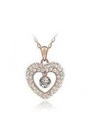 Fashion Rhinestone and Crystal Teardrop Pendent Alloy Women's Necklace (More Color)