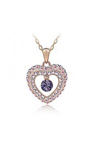 Fashion Rhinestone and Crystal Teardrop Pendent Alloy Women's Necklace (More Color)