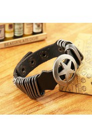 Vintage Style Round Genuine Leather Hot Sales Bracelet(Brown,Black)(1Pc)