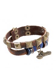 European Style Genuine Leather Factory Direct Sales Bracelet(Brown)(1Pc)