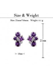 Stud Earrings Couples'/Kid's/Women's Cubic Zirconia Earring Cubic Zirconia