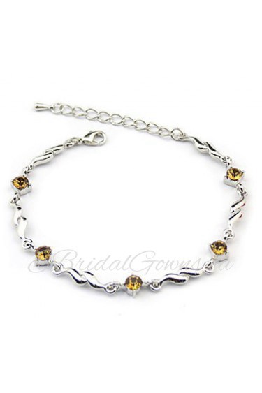 Women's Tennis Bracelet Alloy Rhinestone